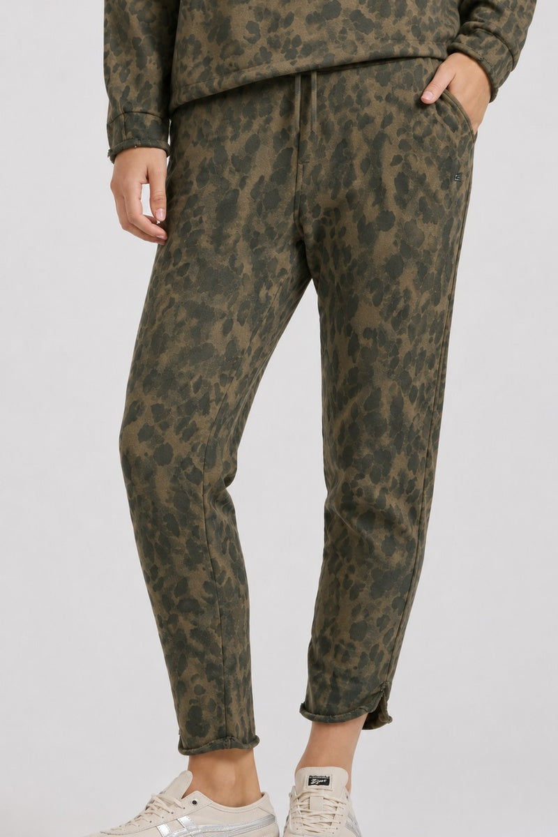 Rachel Raw Track Pant - Leopard