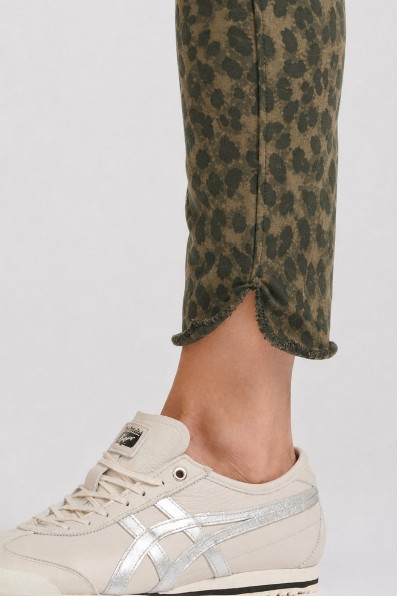 Rachel Raw Track Pant - Leopard