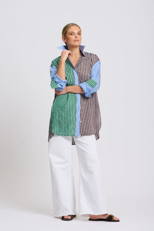 Bobbie Boyfriend Shirt - Choc Combo