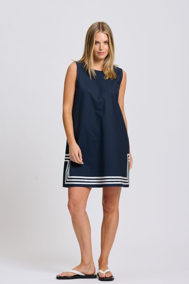 Candy Short Shift Dress - French Navy