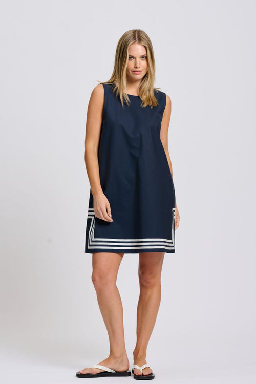 Candy Short Shift Dress - French Navy