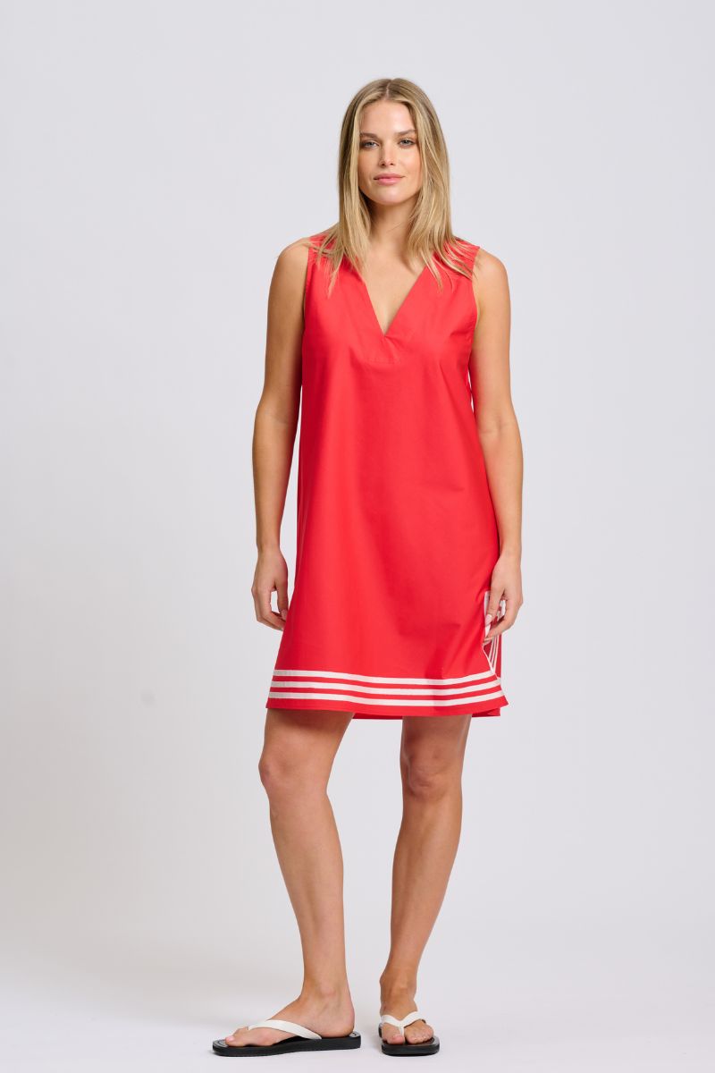 Candy Short Shift Dress - Bright Red