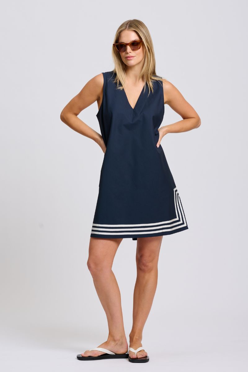 Candy Short Shift Dress - French Navy