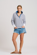 Rugger Rugby Sweatshirt - Breton Stripe / Denim