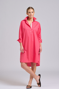 Claire Classic Popover - Raspberry / Ivory Trim