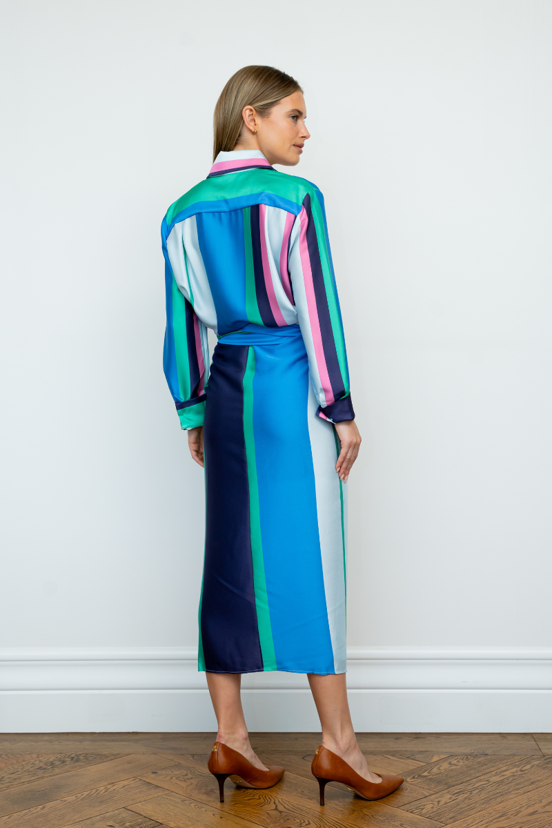 Talita Dress - Spring Bold Stripe