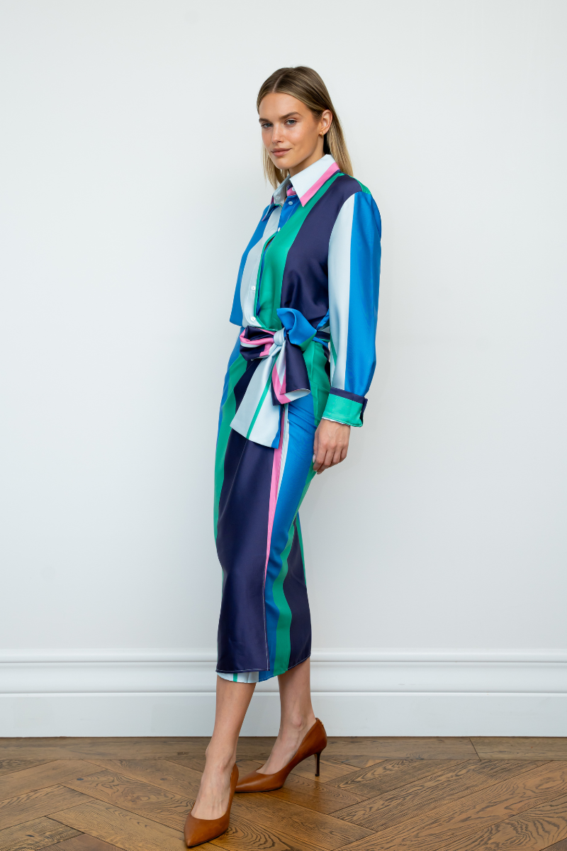 Talita Dress - Spring Bold Stripe