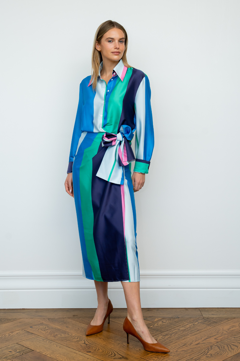 Talita Dress - Spring Bold Stripe