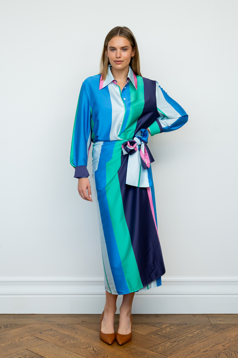 Talita Dress - Spring Bold Stripe