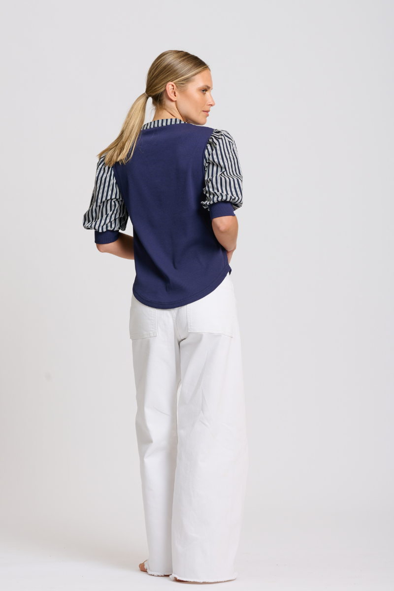 Totti Top - Navy Stripe