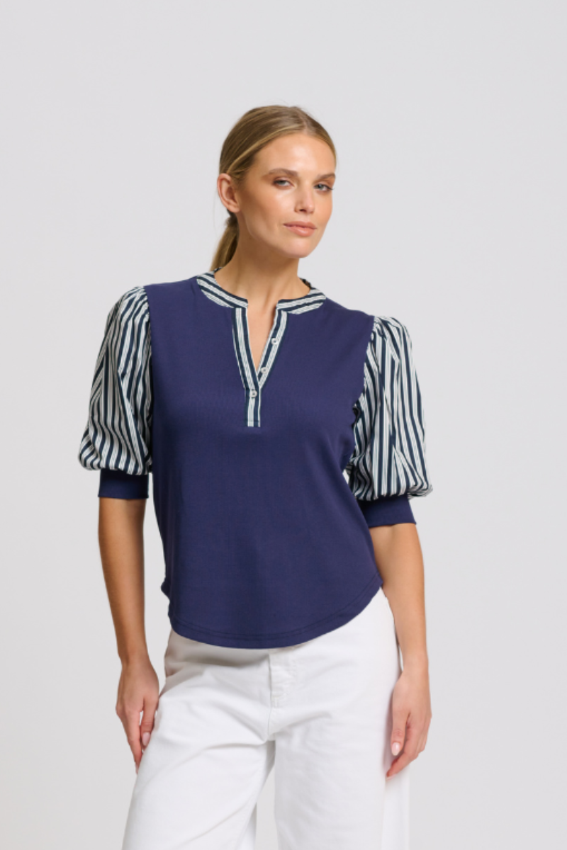 Totti Top - Navy Stripe