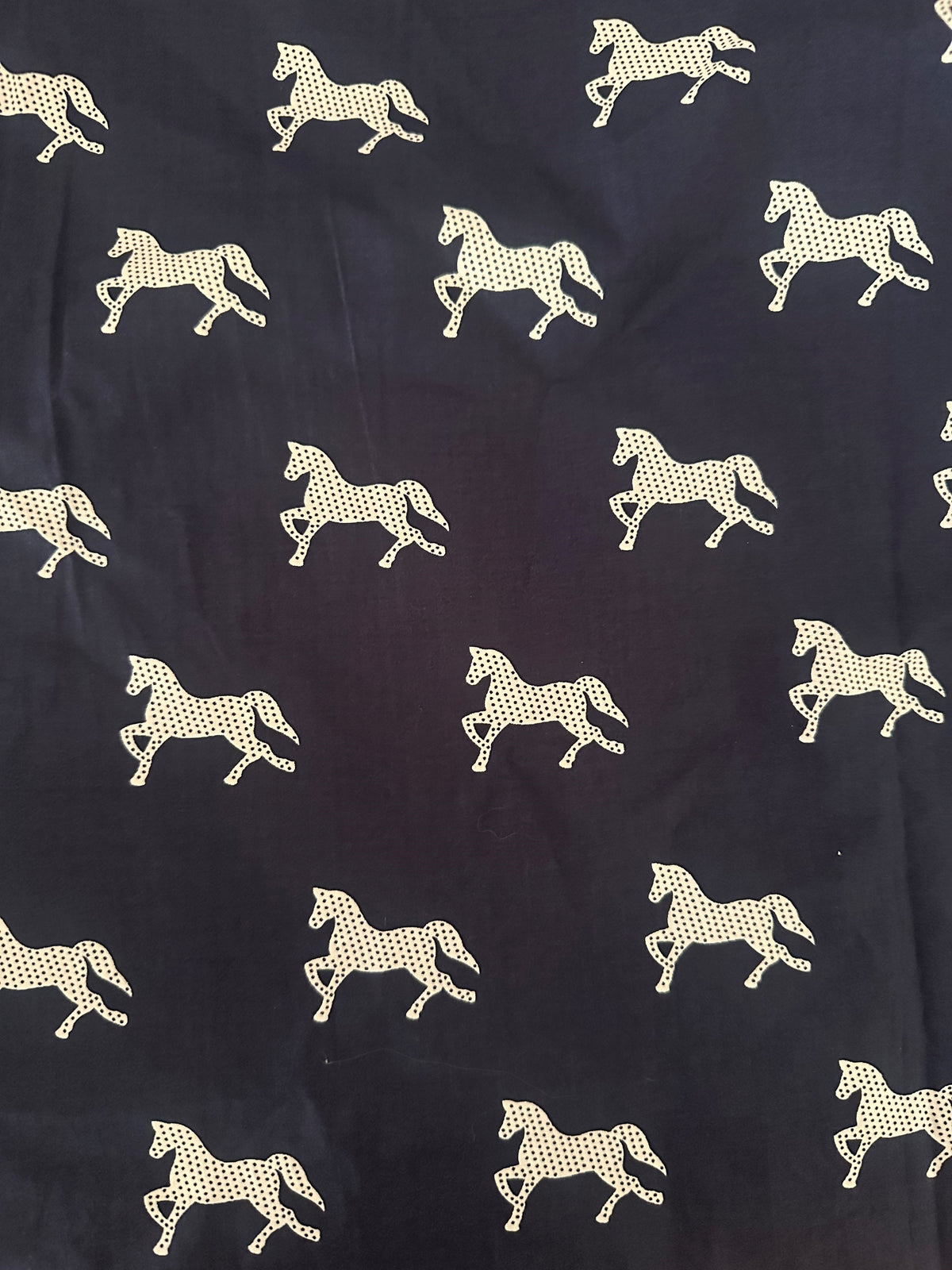 Claire Popover Shirt Dress - Navy With White Pony