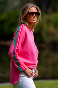 Raw Tape Sweatshirt - Hot Pink