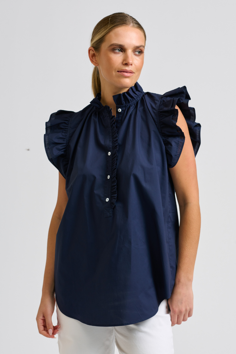 Peggy Popover Shirt - French Navy