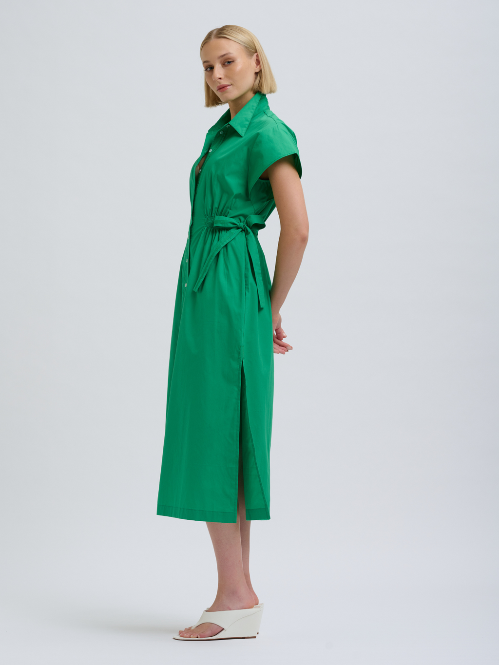 Lucinda Short Sleeve Dress - Bright Green