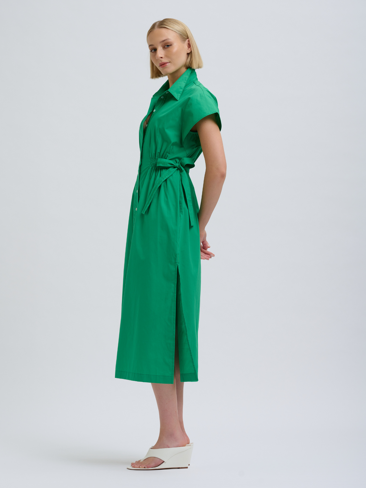 Lucinda Short Sleeve Dress - Bright Green
