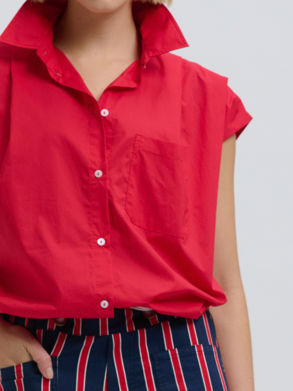 Bessie Top - Bright Red