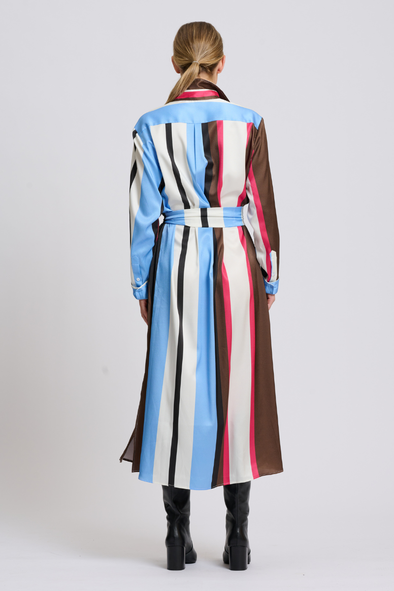 Luxe Luna Long Line Shirt Dress - All Sort Print