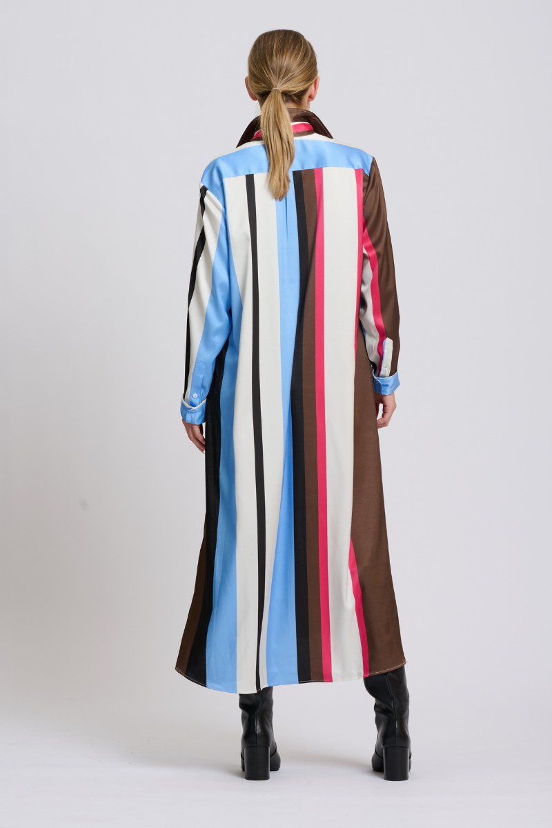 Luxe Luna Long Line Shirt Dress - All Sort Print