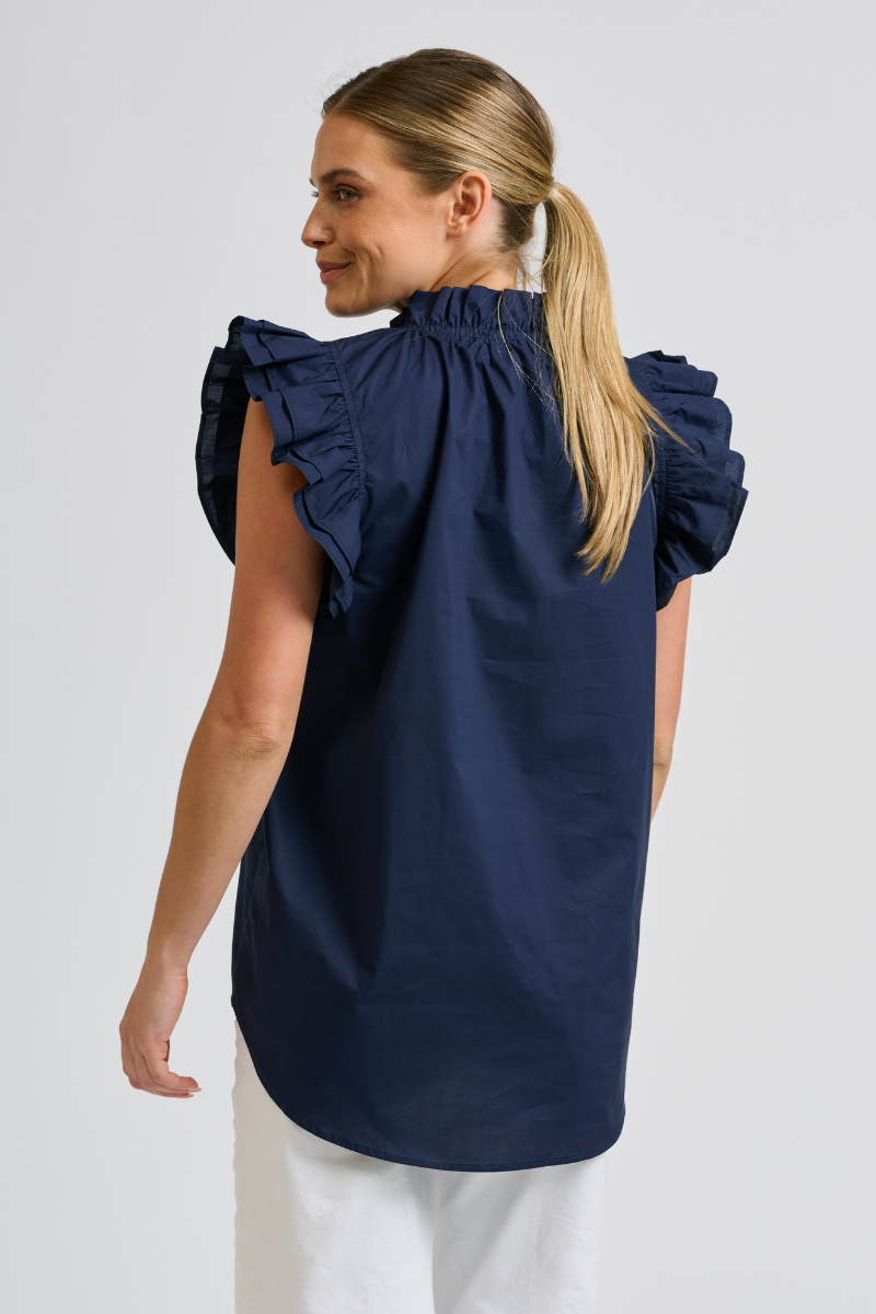 Peggy Popover Shirt - French Navy