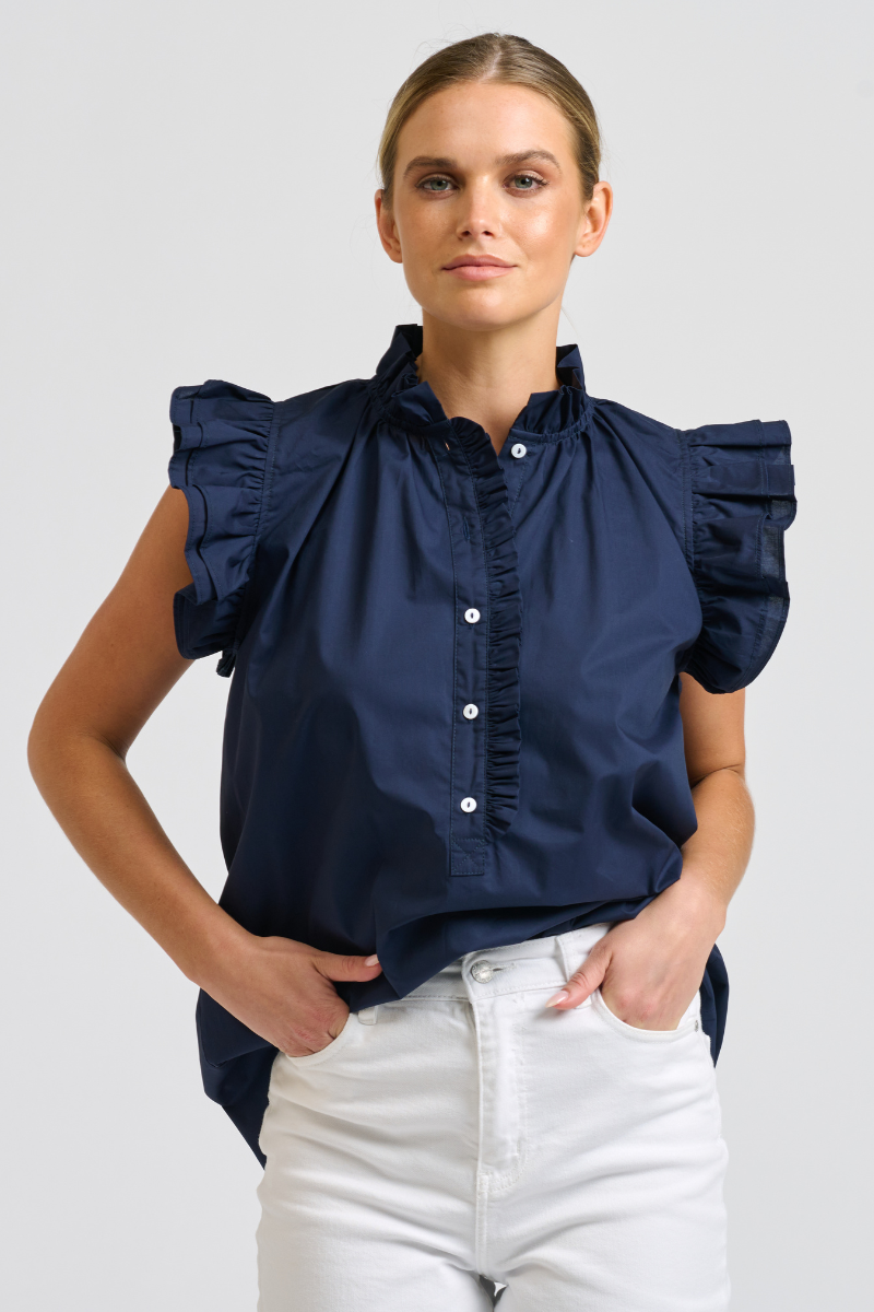 Peggy Popover Shirt - French Navy
