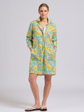 Candy Popover Shirtdress - Neon Lily