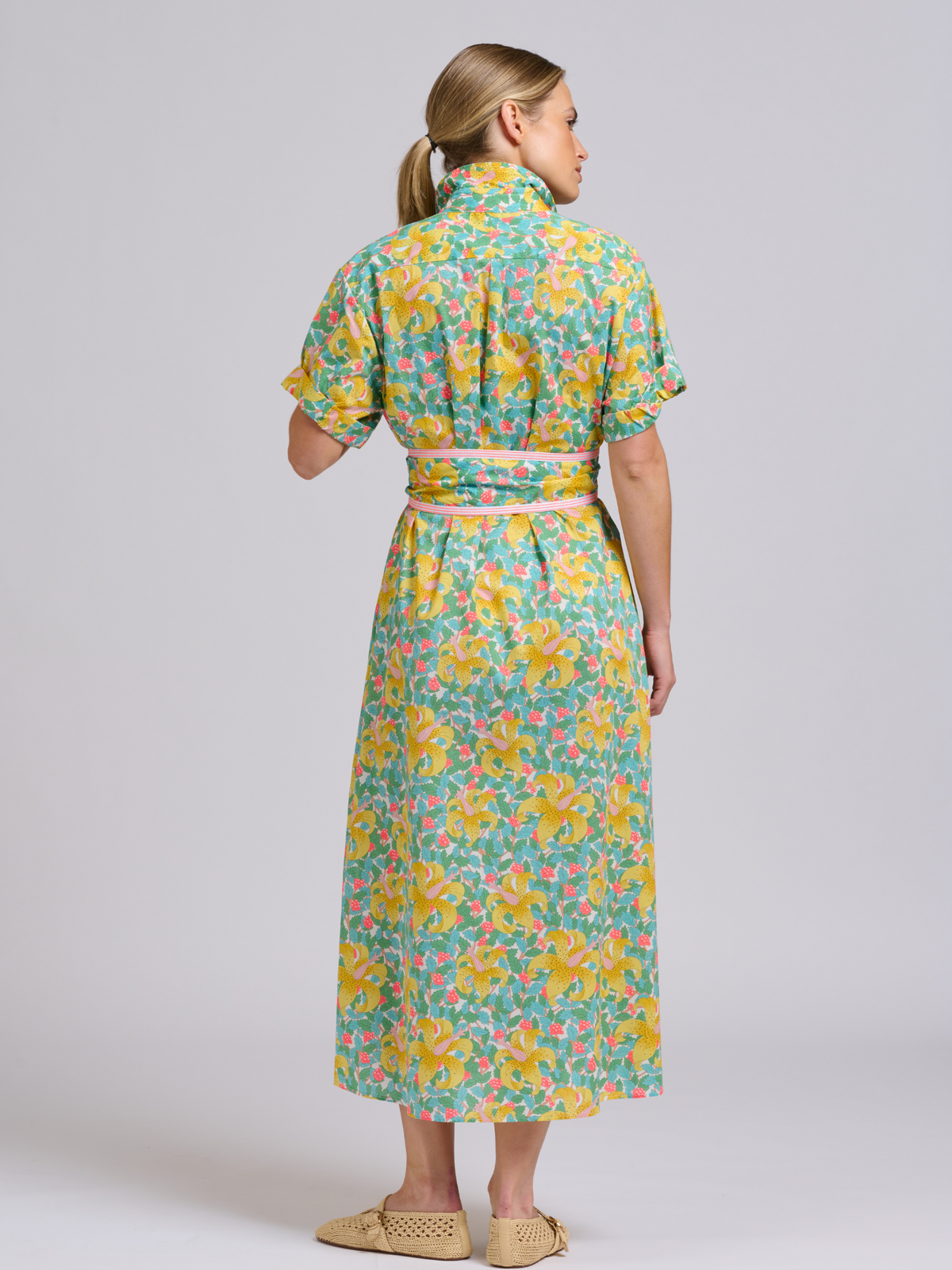 Lucy Longline Shirtdress - Neon Lily