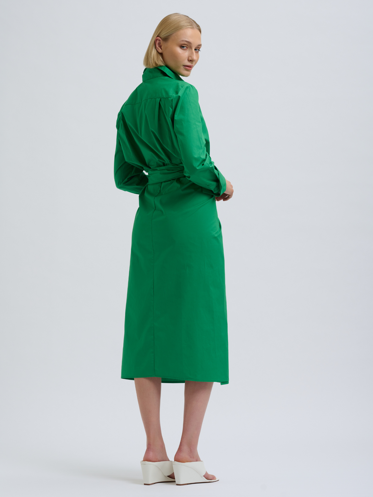 Talita Wrap Dress - Bright Green