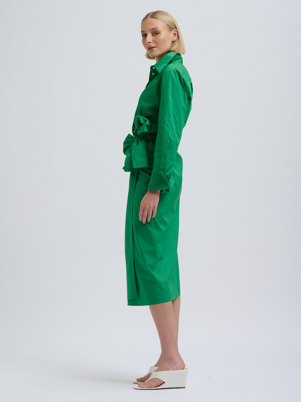 Talita Wrap Dress - Bright Green