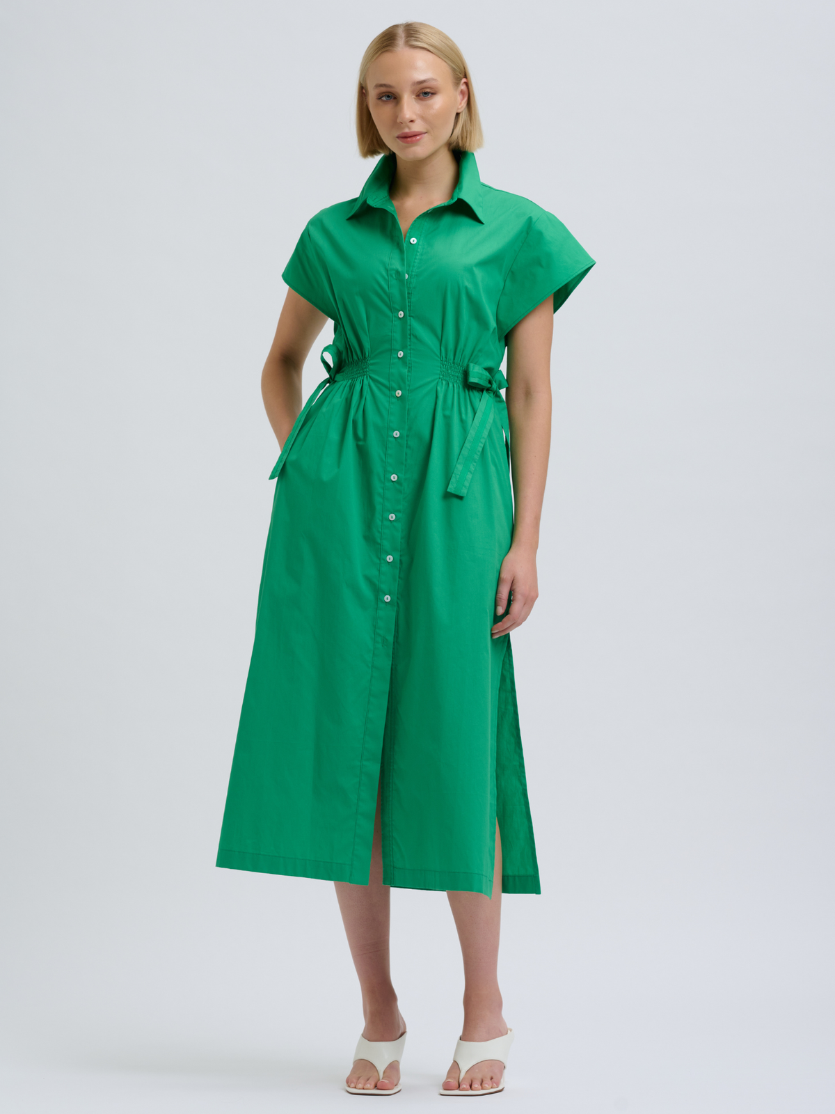 Lucinda Short Sleeve Dress - Bright Green