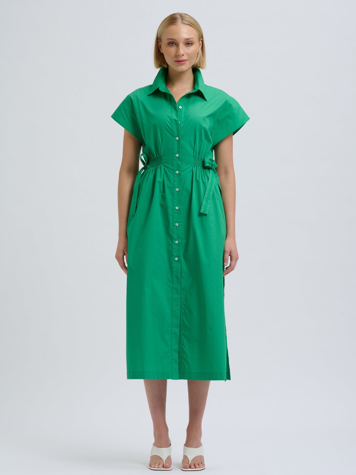 Lucinda Short Sleeve Dress - Bright Green
