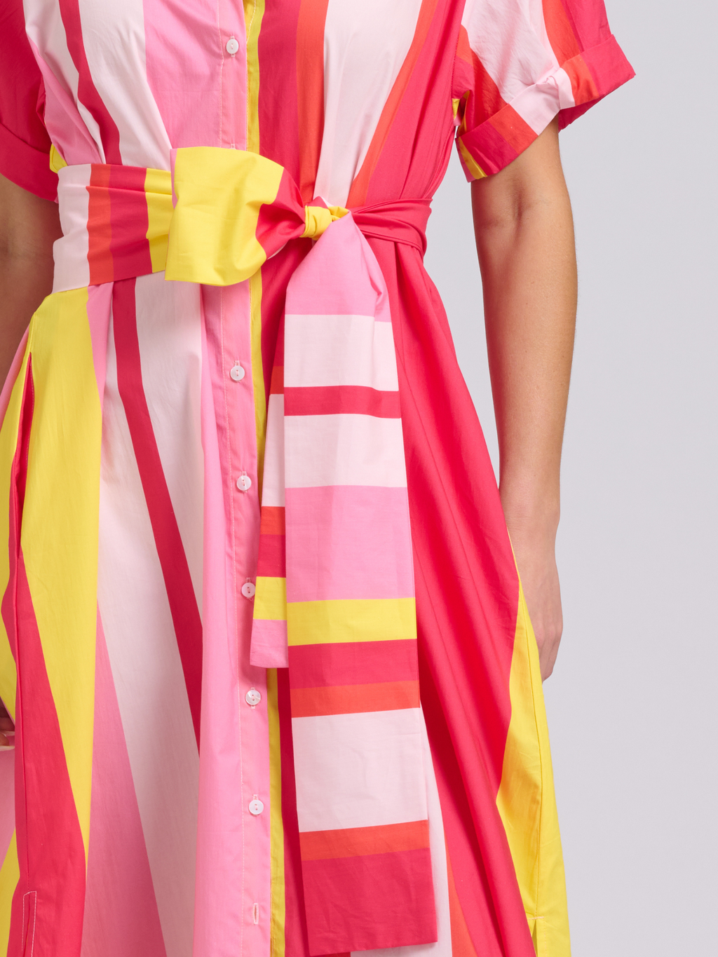 Lucy Longline Shirtdress - Summer Wide Stripe