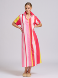Lucy Longline Shirtdress - Summer Wide Stripe