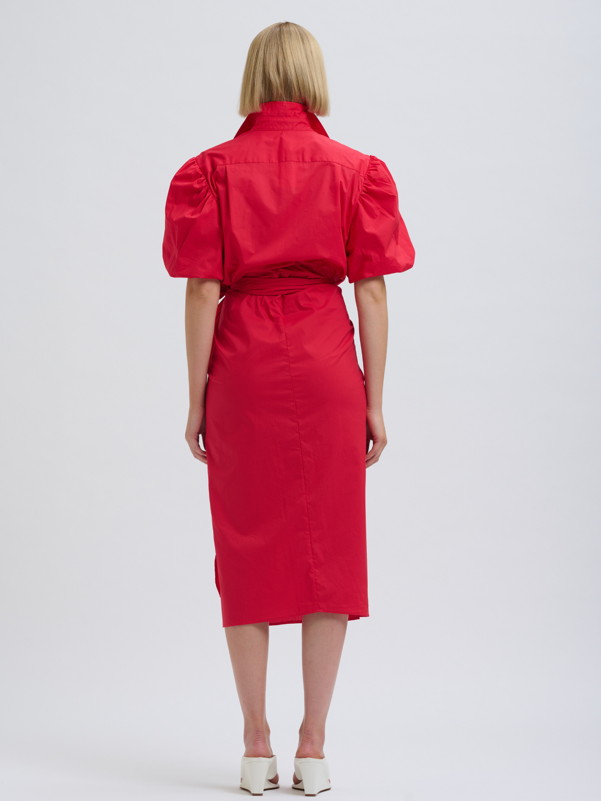 Araminta Wrap Dress - Bright Red