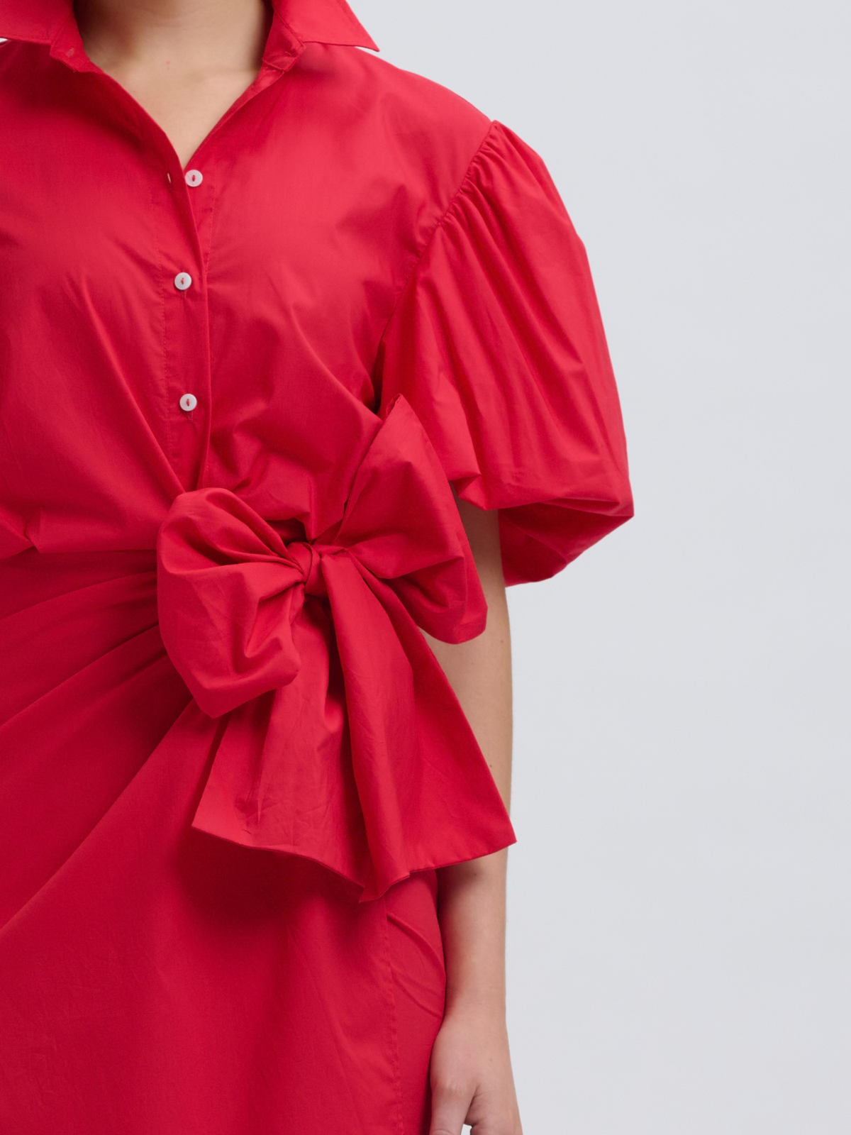 Araminta Wrap Dress - Bright Red