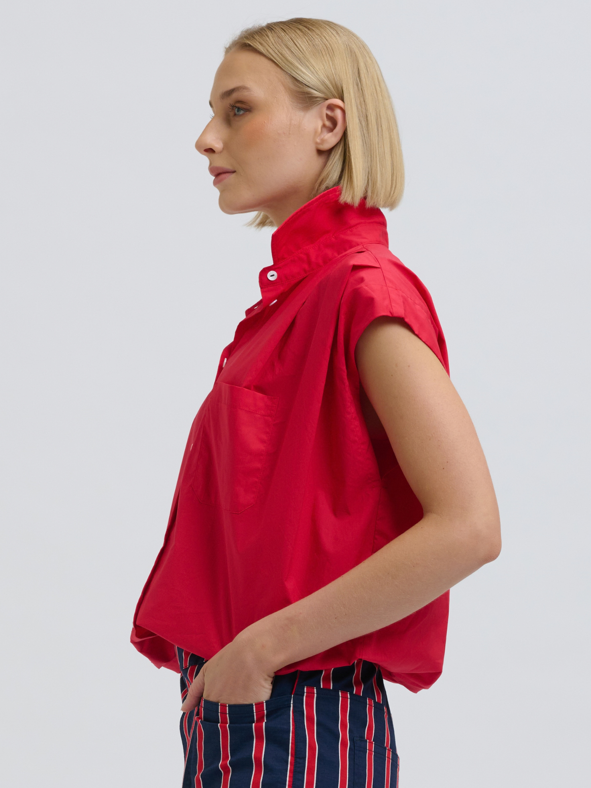 Bessie Top - Bright Red