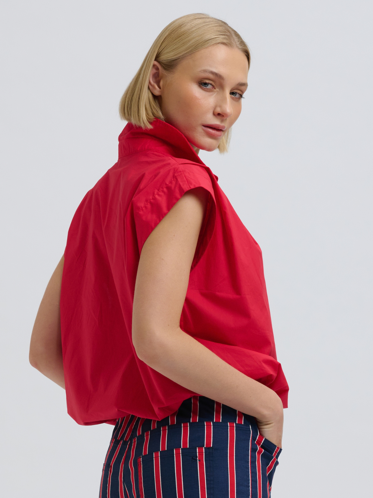 Bessie Top - Bright Red