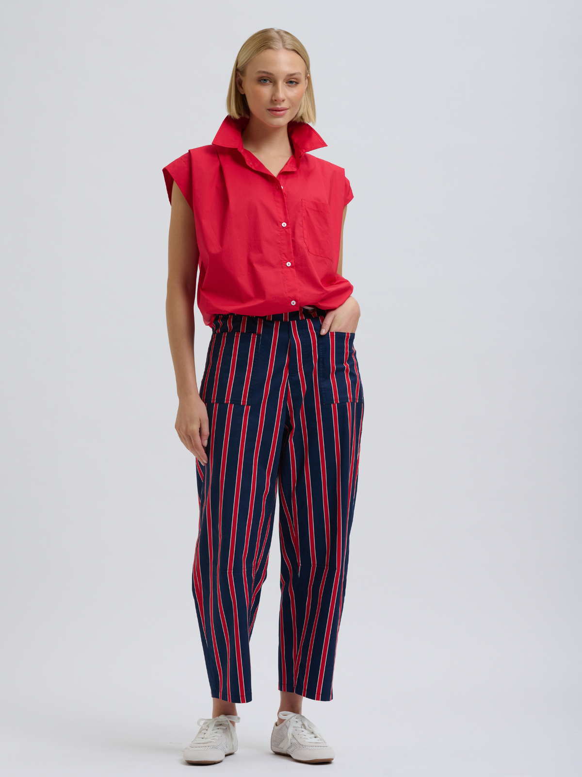 Bessie Top - Bright Red