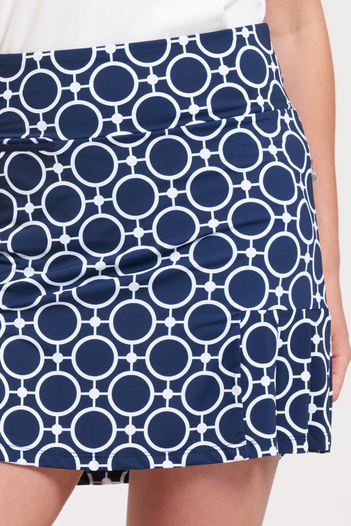 Club Barwon Short Skort - Circle French Navy/White