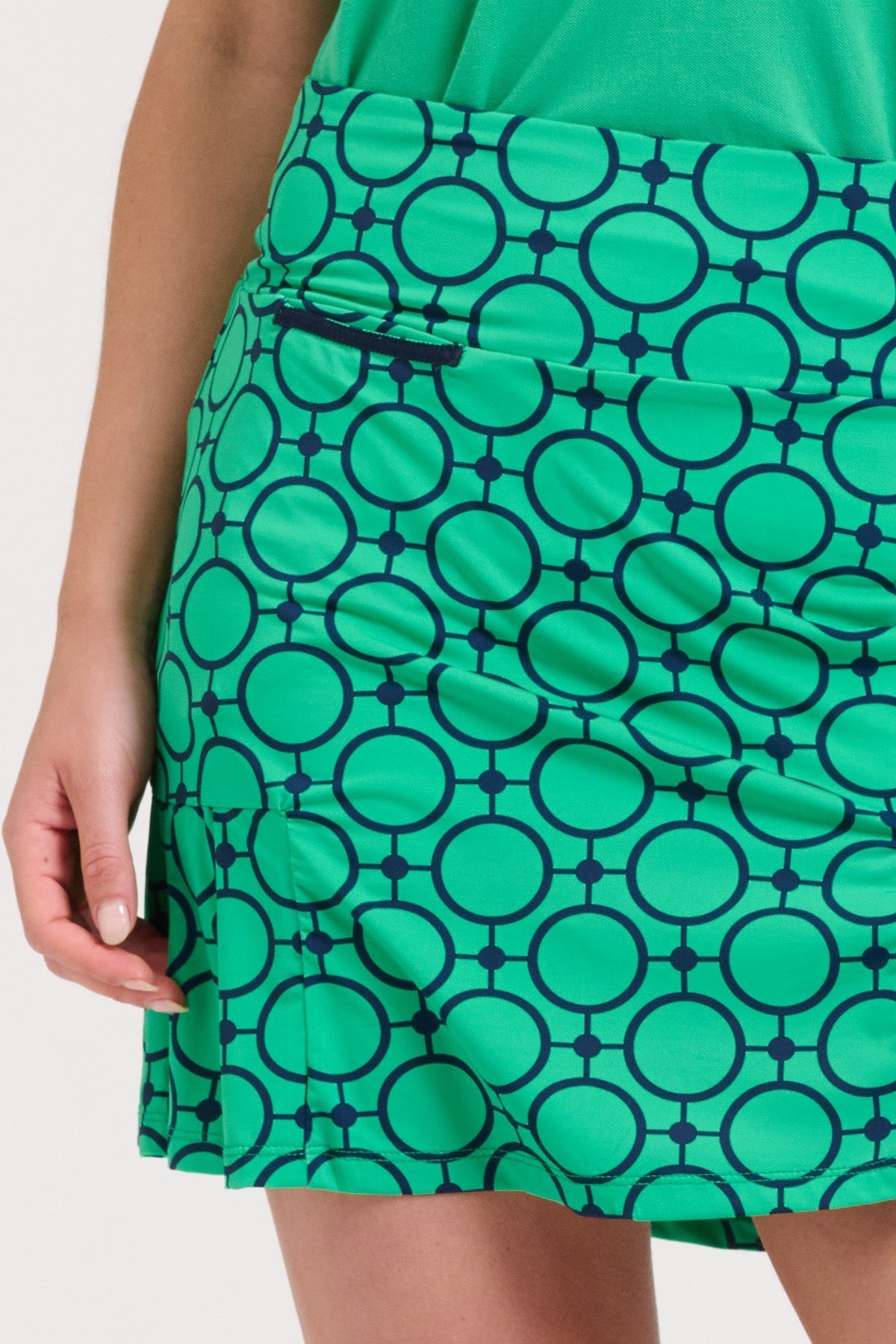 Club Barwon Short Skort - Circle Green/French Navy