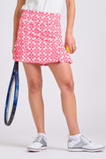 Club Barwon Short Skort - Geo Floral Coral