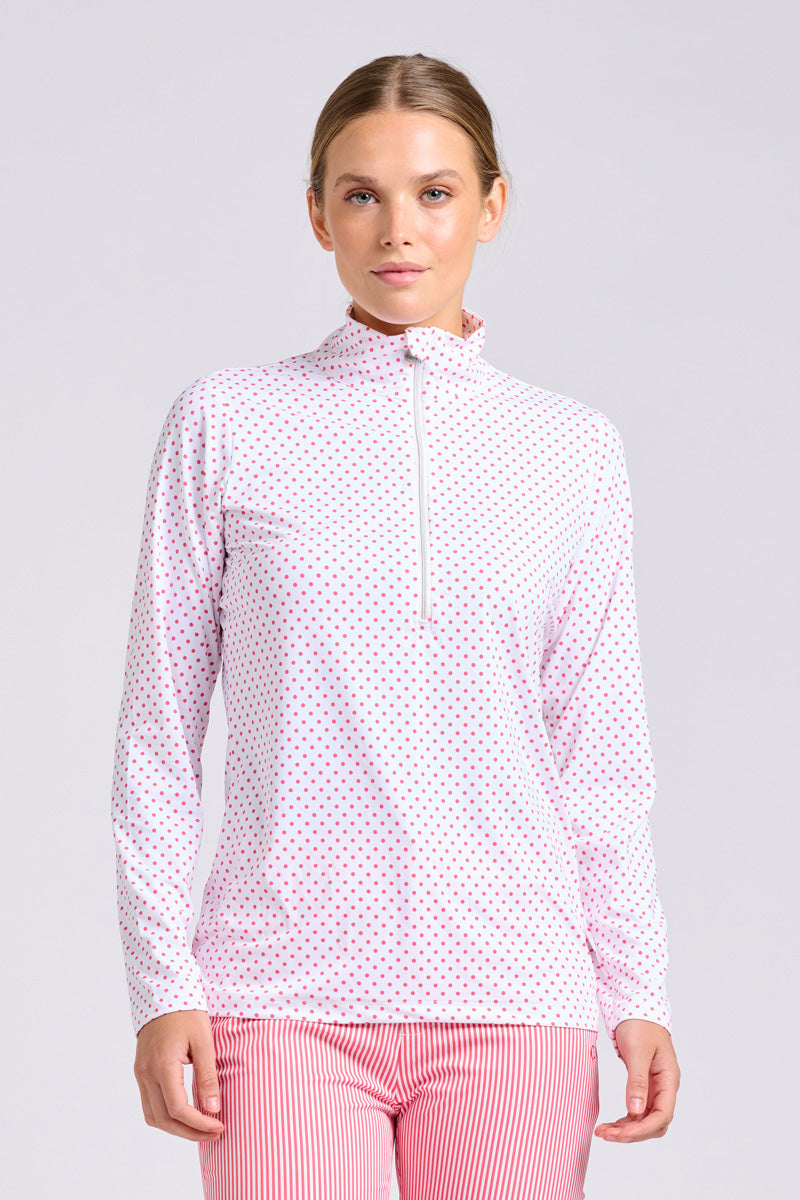 The Club Grange Top - Coral Spot