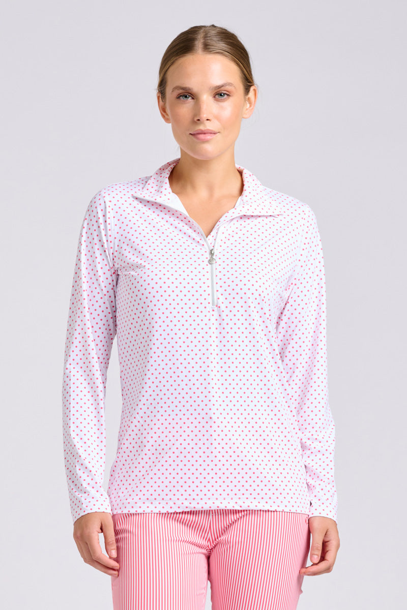 The Club Grange Top - Coral Spot