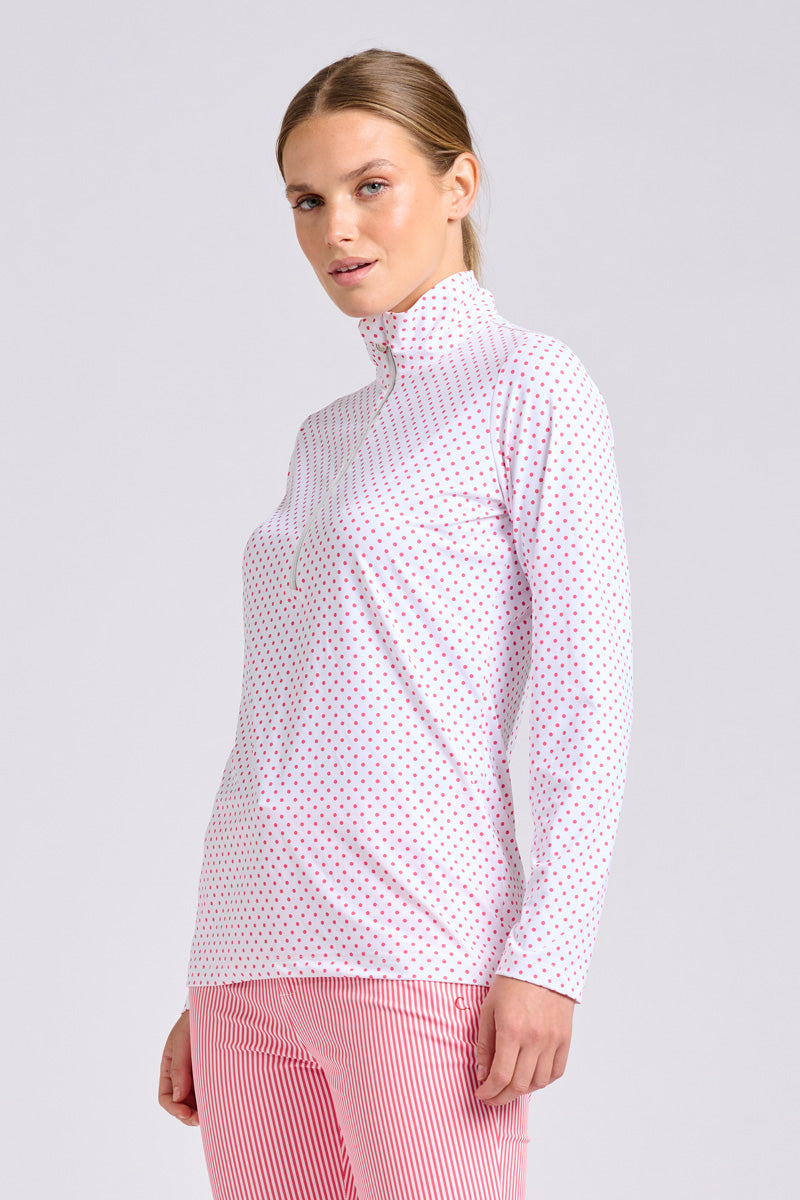 The Club Grange Top - Coral Spot