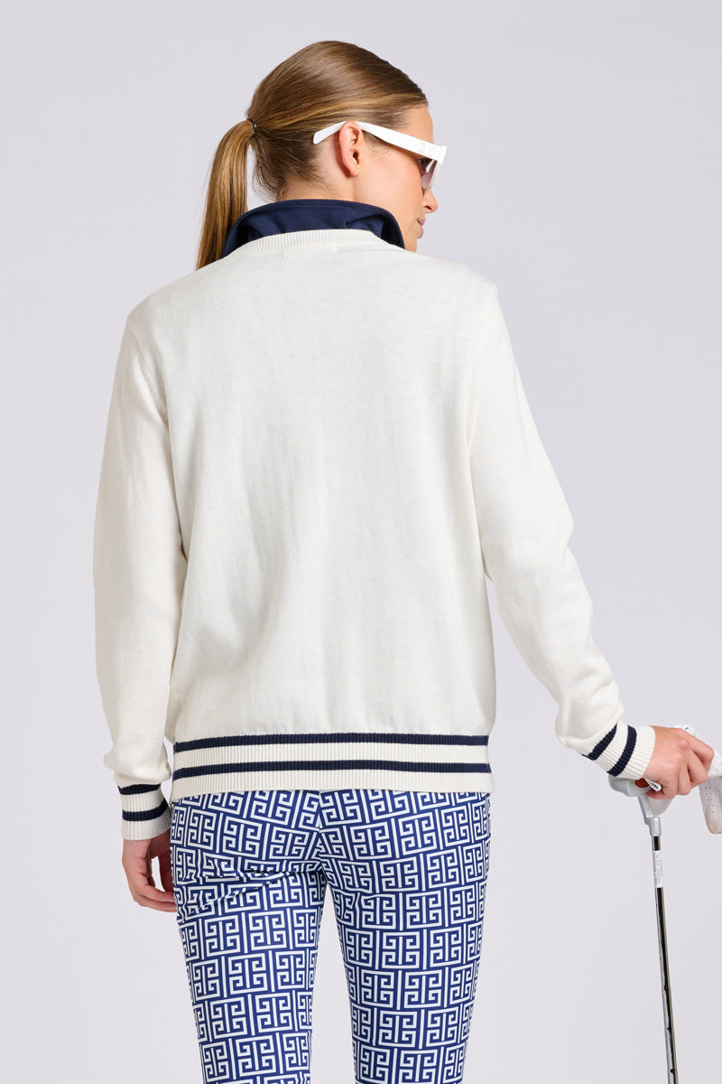 Kingston Sweater - Club White / French Navy