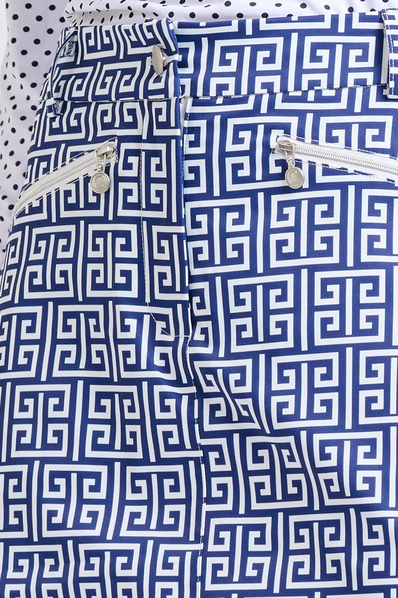 The Club Portsea Skort - Maze Navy