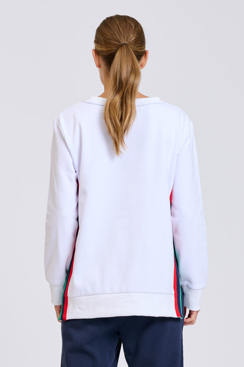 EST Classic Side Trim Sweatshirt - White