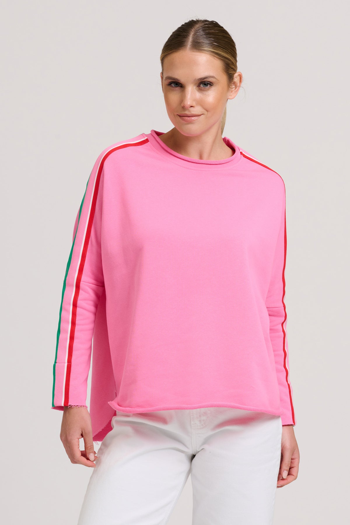 Raw Tape Sweatshirt - Hot Pink