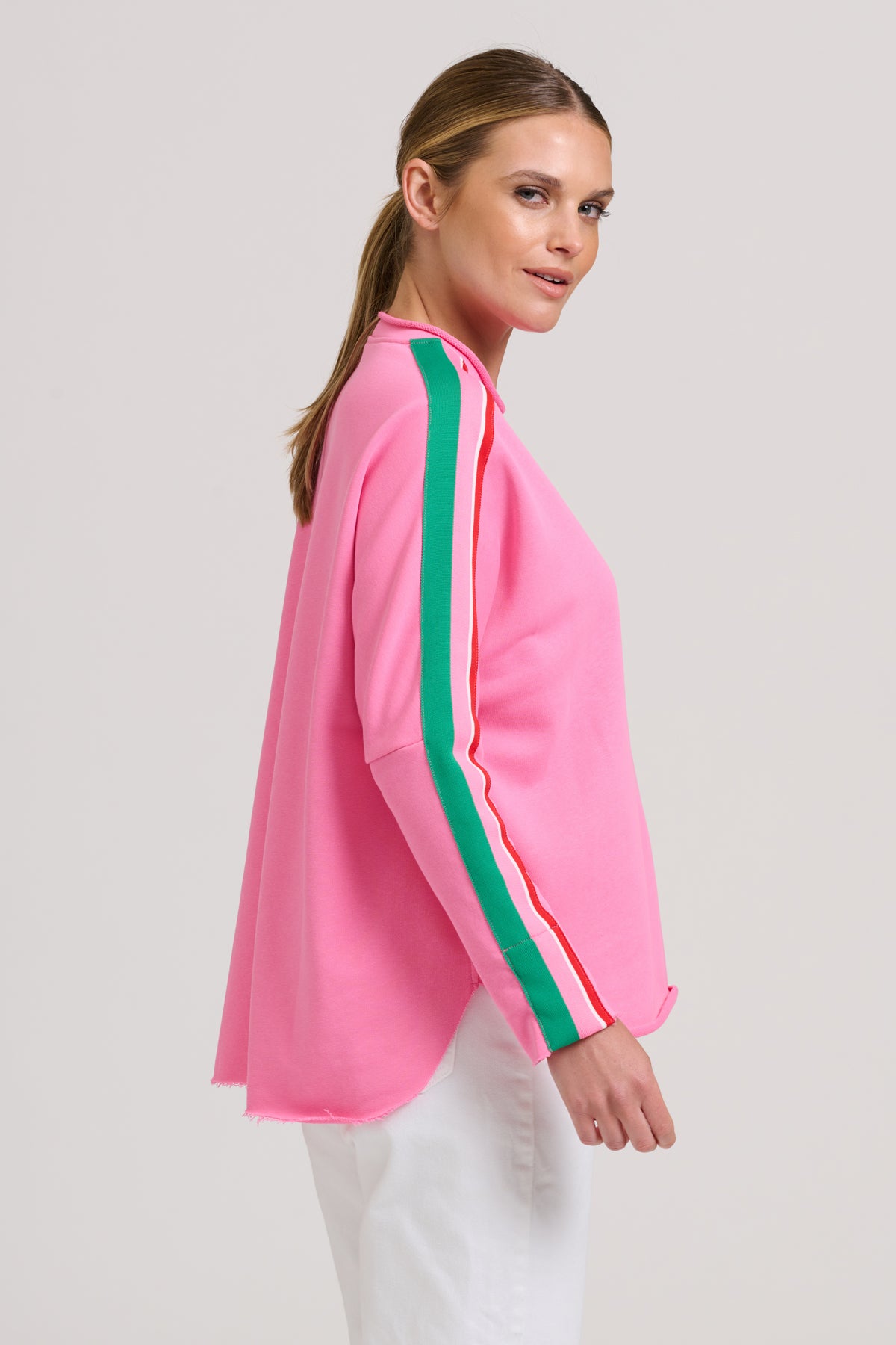 Raw Tape Sweatshirt - Hot Pink