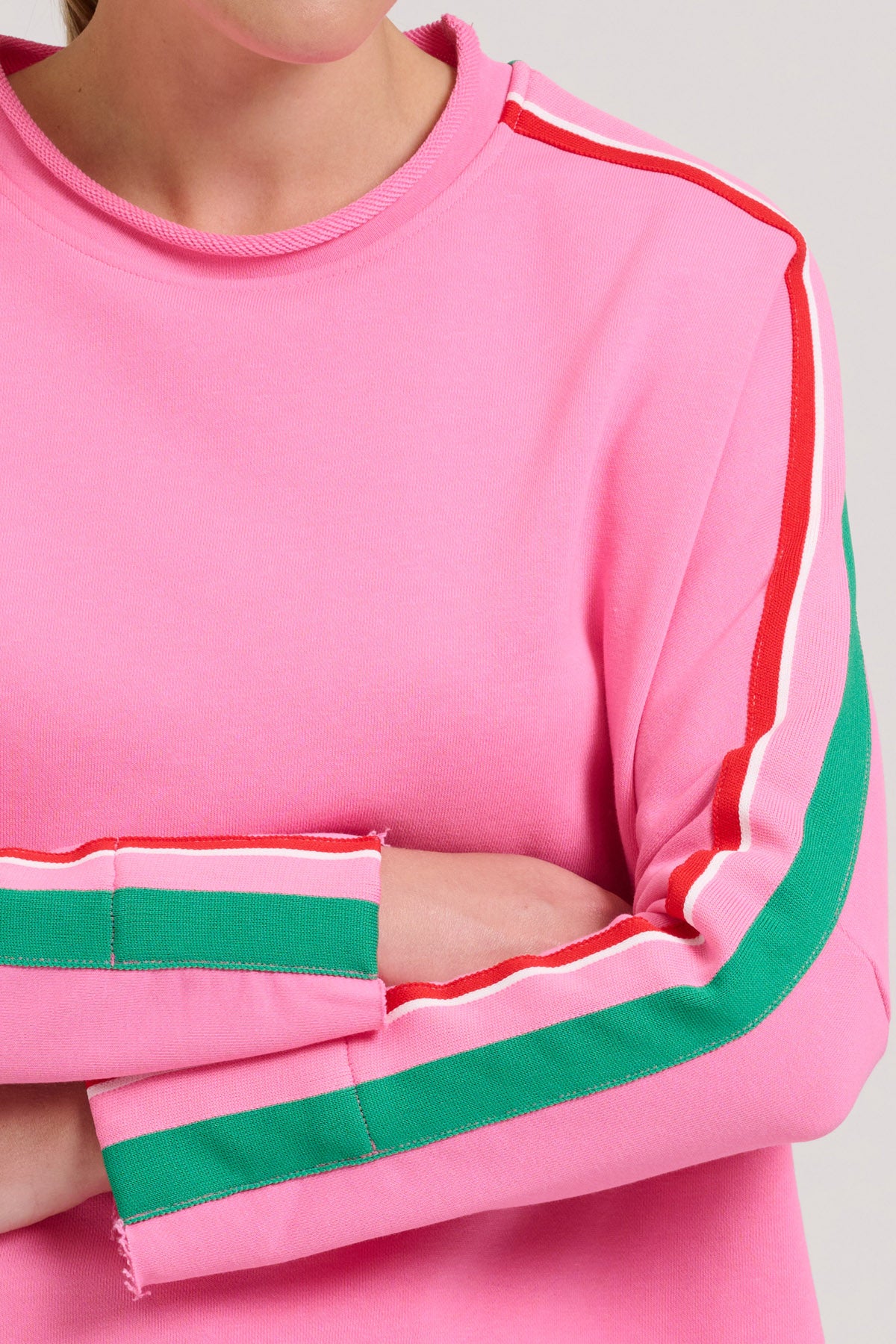 Raw Tape Sweatshirt - Hot Pink